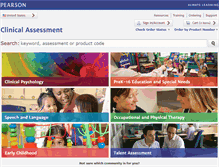 Tablet Screenshot of pearsonclinical.com